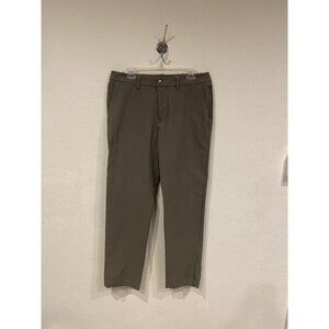 Lululemon Pants Mens 33 Green Chino Slim Fit Stretch Casual Tapered Trousers